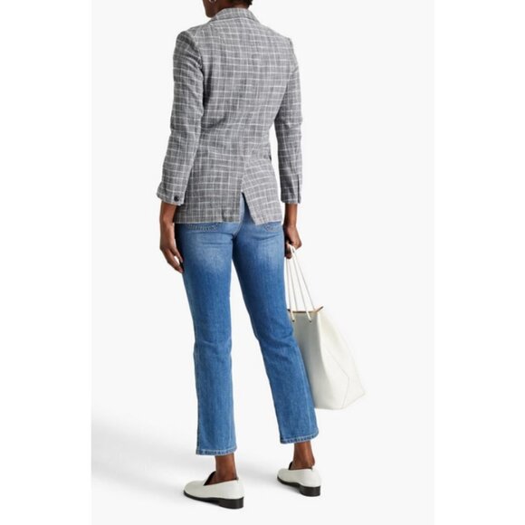 💕RAG & BONE💕 Ames Deconstructed Check Tweed Relaxed Fit Blazer Grey 8 NWT - Picture 3 of 16